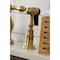 Kingston Brass KS7757ALBS Bridge Kitchen Faucet with Brass Sprayer, Brushed Brass KS7757ALBS - alternate 3